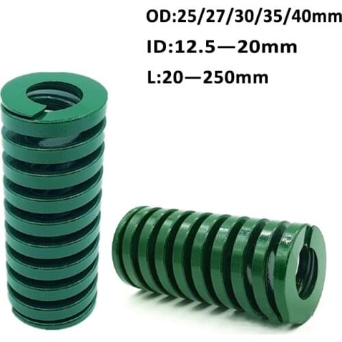 Green Spring Heavy Load Compression Die Spring Mold Die Spring Outside Diameter 25/27/30/35/40mm Inner Diameter 12.5-20mm