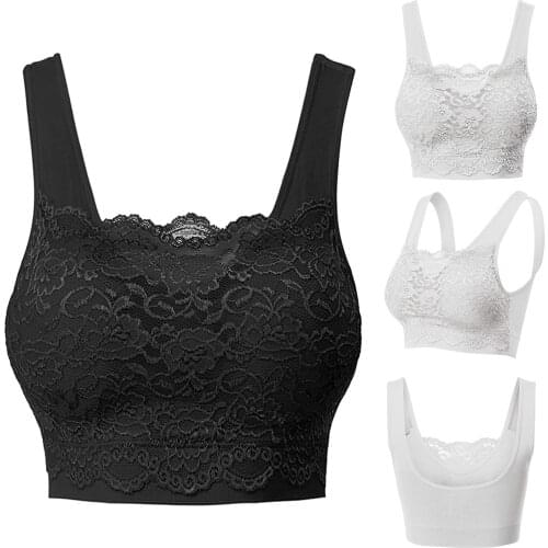 Womens New Seamless Lace Bra Top With Front Lace Cover Sports Bra Comfy High Quality Bra Бюстгальтер Женский Fast Free Shipping