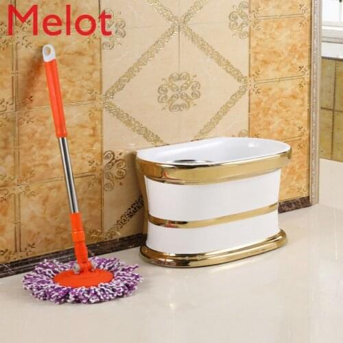 Balcony gold mop pool ceramic mop pool automatic water washing piers cloth pool with double-drive rotary towing basin