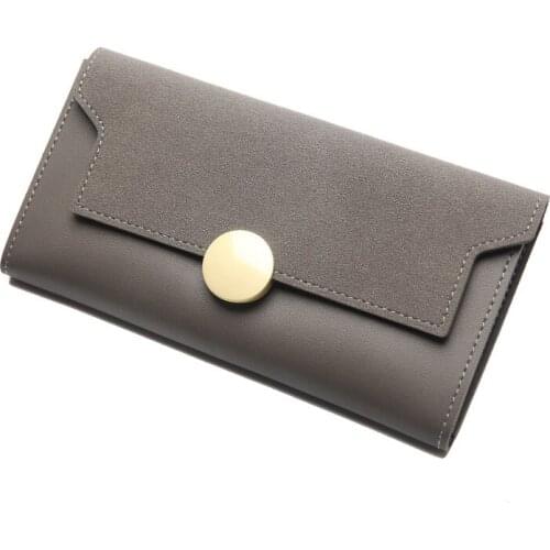 10PCS / LOT Dull Polish Long Wallet Women Billfold Coin Purse Vintage Hasp Ladies Wallet Multifunction Card Holder Money Bag