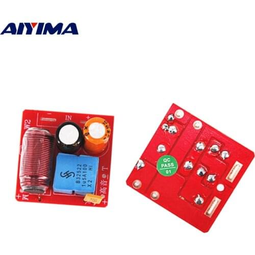 AIYIMA 2Pcs 60W 2 Way Speaker Crossover Treble Midrange Crossover Filter 4/8 Ohm Professional Car A-pillar Frequency Divider DIY