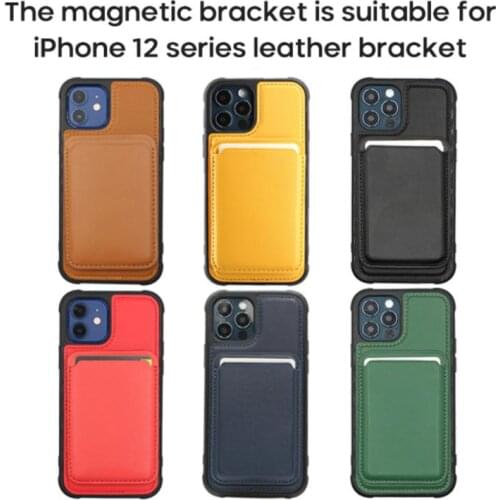 2 In 1 iPhone12 Magnetic Case Wallet Card Bag Mini Cover Anti-Knock Cases Back