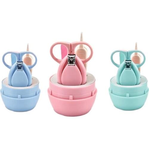 200sets/lot 3 colors Baby Manicure Set Child Finger Toe Nail Clipper Scissor Cutter Kit Children Kids Nails Care Tools
