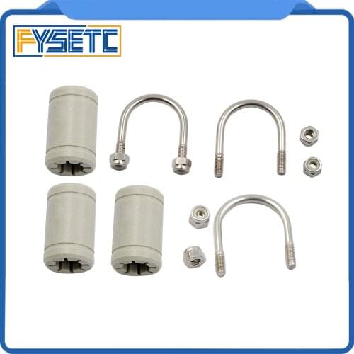 3 Sets Stainless Steel U-bolts + Substitutes RJ4JP-01-08 Anet Bearing For Prusa i3 MK2 Prusa Rework Hephestos 3D Printer Upgrade