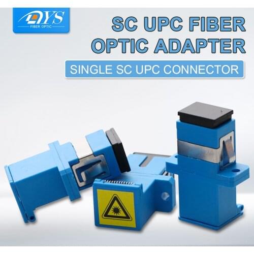 50pcs FTTH SC UPC Simplex Singlemode Fiber Optic Adapter SC Optical Fiber Flange Coupler Connector