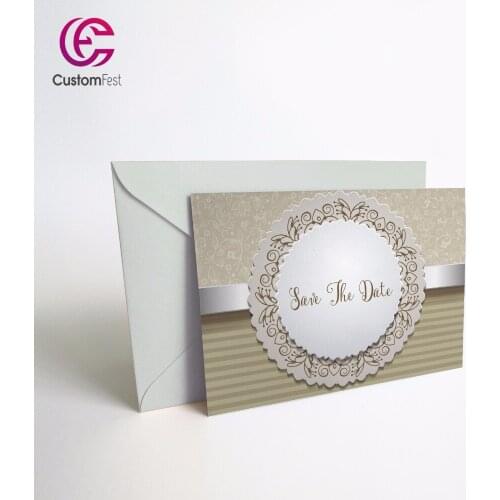 50pcs/lot Personalized Thank you card or save the date card with free envelop classic stings 027