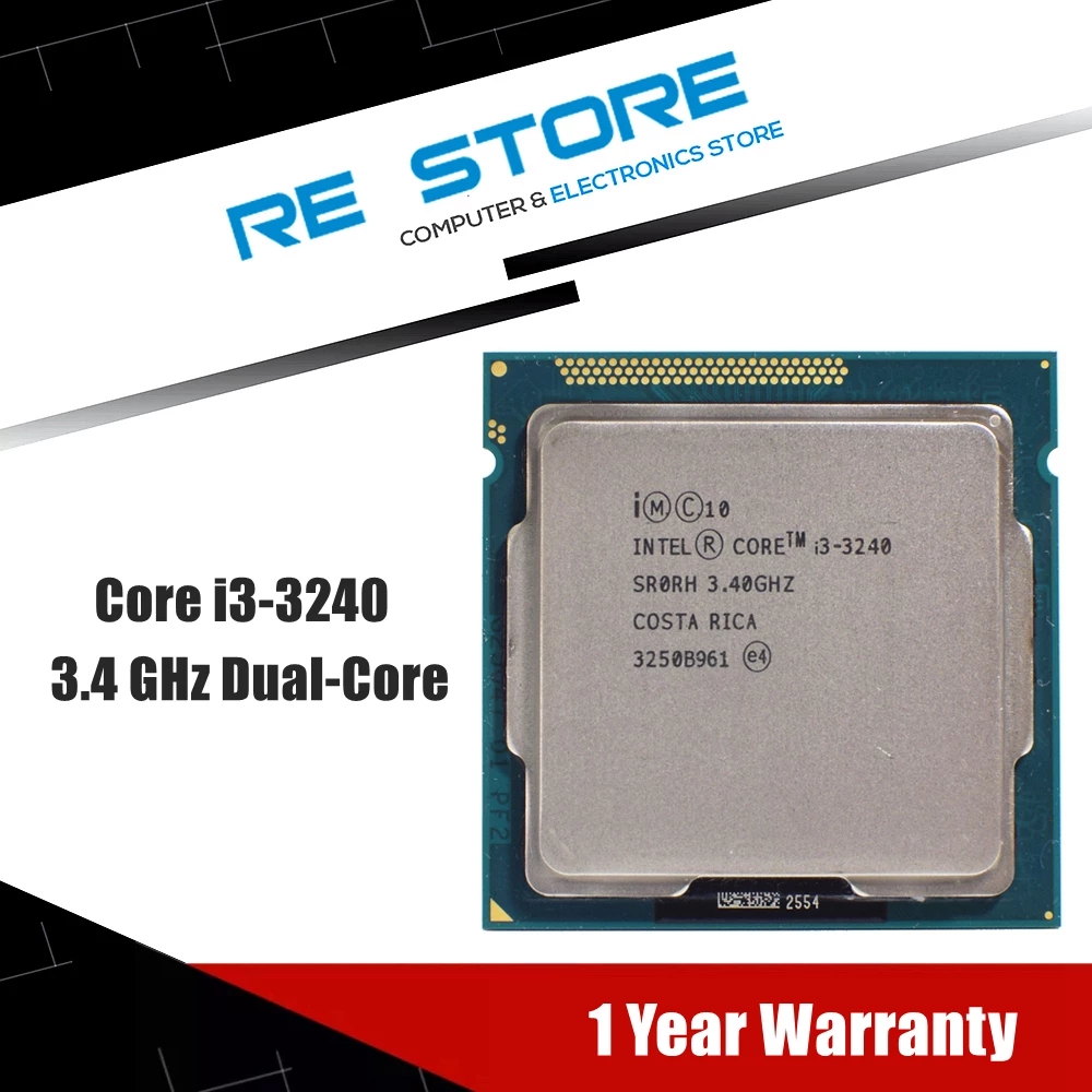 Intel I3 3240 Dual-Core 3.4GHz LGA 1155 TDP 55W 3MB Cache i3-3240 CPU Processor