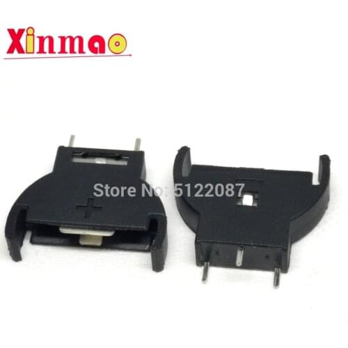 CR2032 2025 CR2025 Half-Round Battery Coin Button Socket 3PIN Holder Case 3pin Vertical Straight Button Battery Box Battery Seat