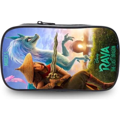 Disney Raya and The Last Dragon 3D Case Anime Pencil Box Cartoon Cosmetic Bag Girls School Supplies Bag Organizer Makeup Pouch