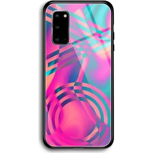 Minimalist box Phone Case Tempered Glass For Samsung S7 S8 S9 S10E S20 21 30 Plus ultra Note 8 9 10 Plus A7 2018