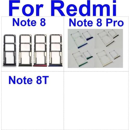 Micro Sim Card Tray Holder For Xiaomi Redmi Red Rice Note 8 Note8 Pro G7 Micro SD Reader Sim Card Slot Flex Cable Repair Parts