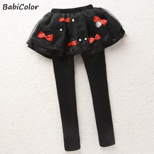 BabiColor Kids Girls Leggings Skirt-Pants Kid Girl Spring Autumn Cake Leggings Childrens Girls Skirt-pants Cotton Pants