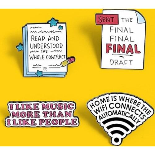5 Styles To Do List Enamel Pins Custom Humor Funny Quote Brooches Bag Clothes Lapel Pin Label Badge Cartoon Jewelry Gift Friends