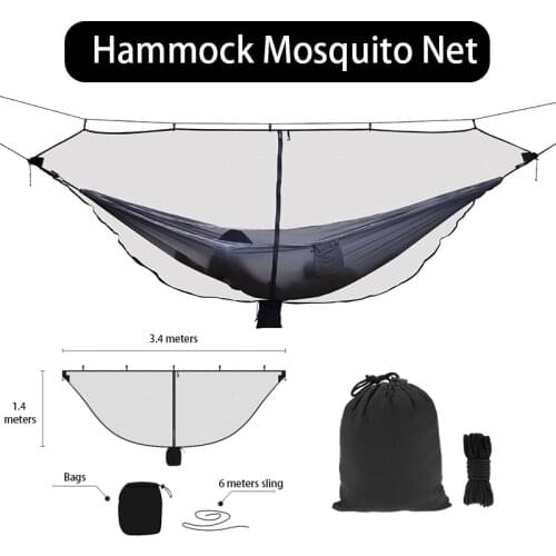 Outdoor Easy Setup Travel Portable Hammock Mosquito Net Fabric Nylon Camping Double Person Foldable Separating Mosquito Bed Net
