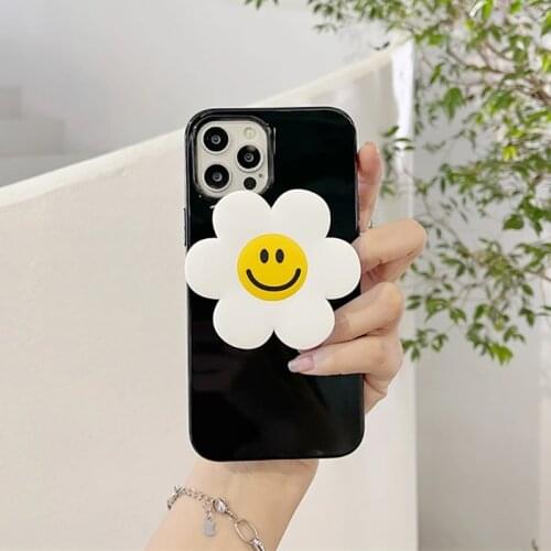 Glossy Jelly Soft Phone Case for Xiaomi Mi 11 Ultra 11i 11 X Pro 10T Lite 10S 9 8 Sun Flower Holder Cover for Redmi Note 9 8 Pro