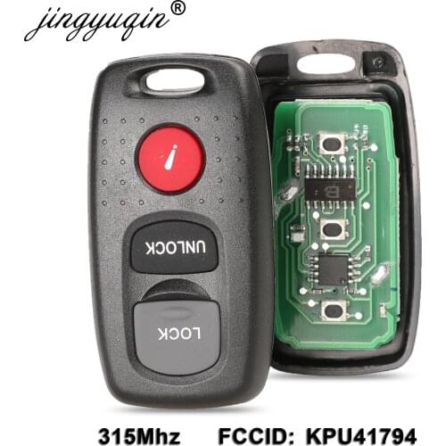 Jingyuqin For Mazda 3 6 MPV Protege 5 3 Buttons Remote Key Keyless Entry Fob Transmitter Alarm Beeper Clicker KPU41794 315Mhz