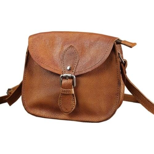 Fashion Women Crossbody Bags Casual Genuine Leather Female Messenger Bag Vintage Girl Small Bags Zipper Shoulder Handbags Clutch