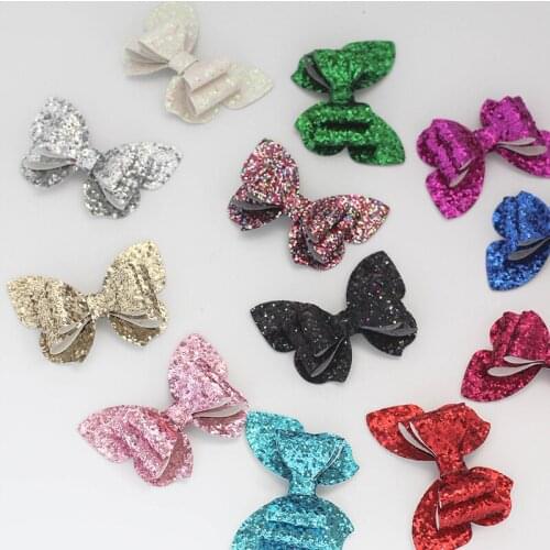 Set/lot Butterfly Glitter Bows Shining Hairpin Children Sequins Hair Clip Princess Headwear Hair Accessories for Girls Kids