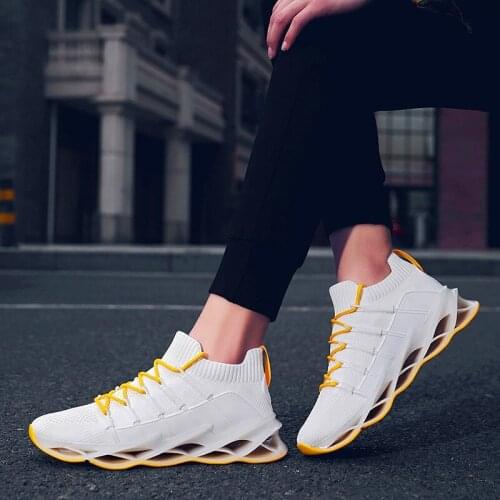 2021 New Fashion woven casual shoes breathable mens shoes shoes Blade shark bottom mens shoes the same sports shoes tide shoes