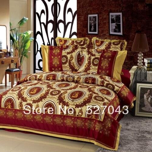 New Fashion The Royal Style 6pcs 100 Cotton Thick Bedding Set Covers set Queen/Full Size,DBHT003,Free Shipping