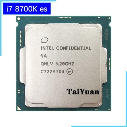 Intel Core i7-8700K es i7 8700K es i7 8700Kes QNLV 3.2 GHz Six-Core Twelve-Thread CPU Processor L2=1.5M L3=12M 95W LGA 1151