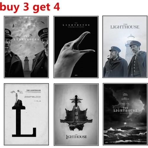 The Lighthouse poster Professional white copperplate film poster retro Poster Wall home decoration
