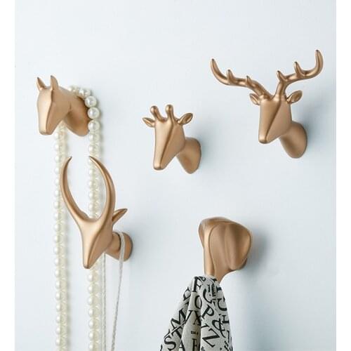 Hanger Keys Creative Hanging Hook Holder Wall Home Strong Seamless Sticking Hook Decorative Hook Creative Animal Hooks