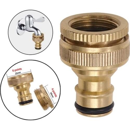 Outside Tap Connector Brass 3/4” & 1/2” Brass Adaptor Threaded Reducer Hose Pipe 1pcs