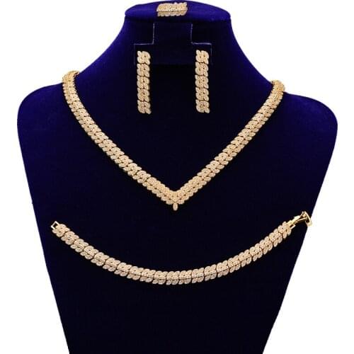 Jewelry Sets HADIYANA Classic Luxury Design Elegant For Women With Hign Quality CNY0026 Stainless Steel Necklace Set Bisuteria