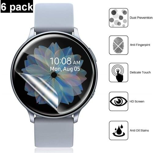 Screen Protector for Samsung Galaxy Watch 46mm 42mm ear S3 Frontier/Classic Active 2 Smartwatch HD Flexible Film Anti-Scratch
