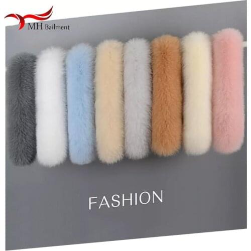 Ladies Real Fox Fur Collar Winter New Style 100% Genuine Leather Grass Ladies Scarf Luxury Oversized Shawl Warm Neck Warm Scarf