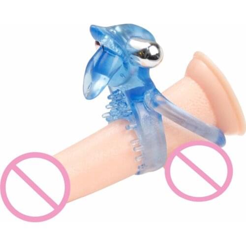 10 Frequency Silicone Electric Penis Ring Tongue Oral Licking Cock Cage Ring For Men Delay Ejaculation Adult Products Sex Toys