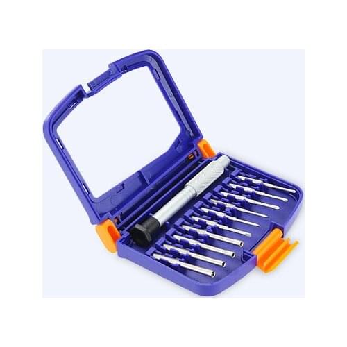 10 in 1 Screwdriver Replaceable bits 31115020 | Plastic Box Hex Flat Philips Teestar | Eyeglasses repair screwdriver kit