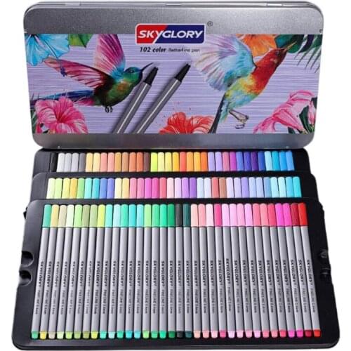20/24/48/72/102Pcs 0.4mm Fine Tip Point Drawing Pen Set Fineliner Color Pens D08A
