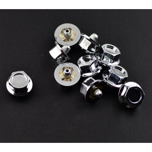25 pcs 6mm Universal Wheel Rivets Nuts Replacement For Rim Lip Decoration Chrome Silver