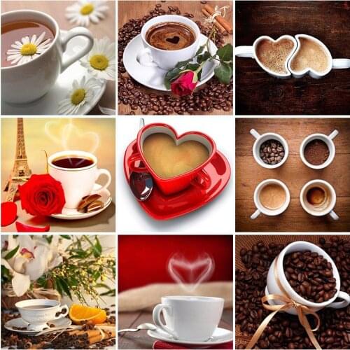 5d Diy Diamond Painting Embroidery Lover Coffee Cup Cross Stitch Mosaic Rhinestones Picture Craft home decor gifts