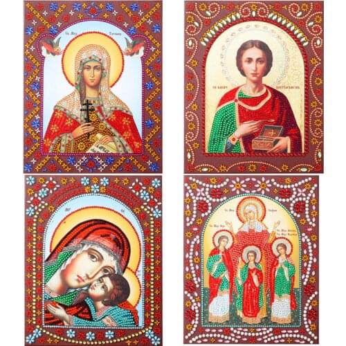 5D DIY Diamond Mosaic Religious Icon Crystal full Round/square Drill Diamond Painting Cross Stitch Kit Diamonds Embroidery