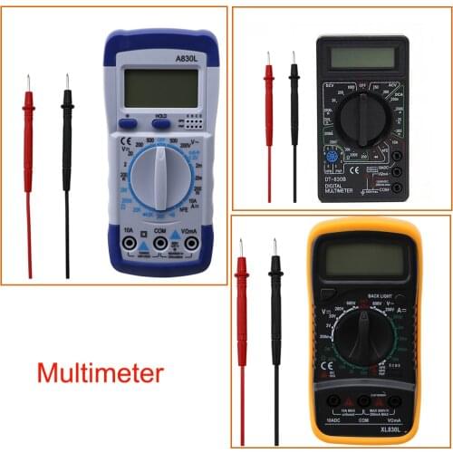 LCD Digital Multimeter AC DC Digital Mini Electrical Transistor Peak Capacitance Probe For Voltmeter Ammeter Ohm Tester Meter