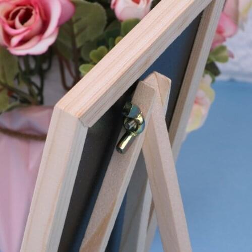 Wood Tabletop Chalkboard Double Sided Blackboard Message Board Children Kids Toy M5TB