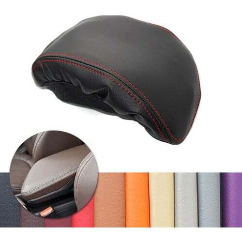 For BMW X1 F48 2016 2017 2018 2019 Car Interior Center Control Lid Armrest Box Cover Microfiber Leather Elastic Band Type