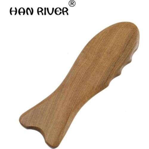 HANRIVER "Wooden scrapping plate dial the reinforced bar meridian health massager scraping the lymphatic adjustable household