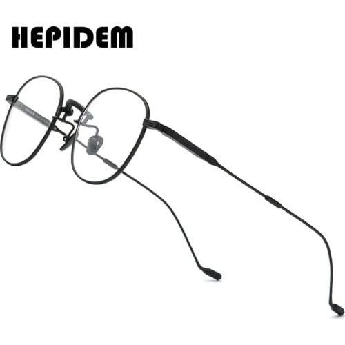 HEPIDEM Alloy Glasses Frame Women 2020 New Korean Brand Design Men Eyewear Round Metal Spectacles Clear Eyeglasses Frames 5022