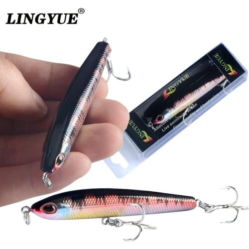 LINGYUE 1PCS Simulation Fishing Lure 75mm/9g Sinking Artificial Bait Shad Minnow 3D Eye Wobbler Bass Pike Tackle Peche