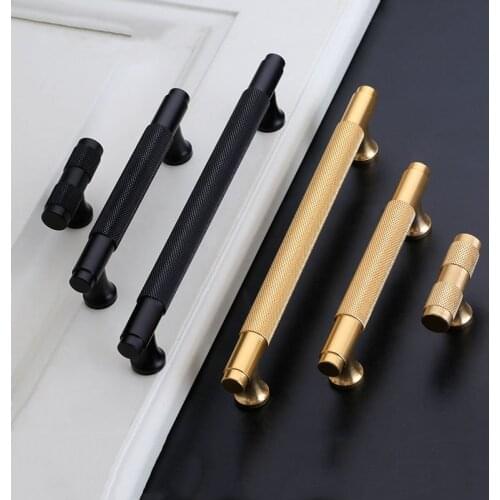 Modern Nordic Textured Gold Aluminum Alloy Kitchen cupboard Cabinet Door Furniture Handles Cupboard Wardrobe Bathroom Equipment