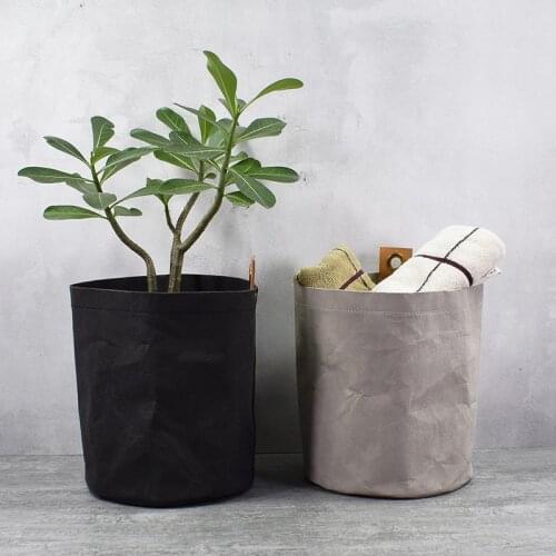 Washable flower plants Wall vase hanging Basket Garden Storage Bags Kraft Paper Plant Vegetable Grow Bag Flower Pot Bag