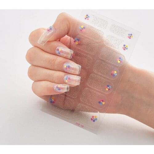 Glitter Series Powder Sequins Lucency Decals Plain Stickers Nails Sticker Designer Designer Nail Decals Nails Art Decoration