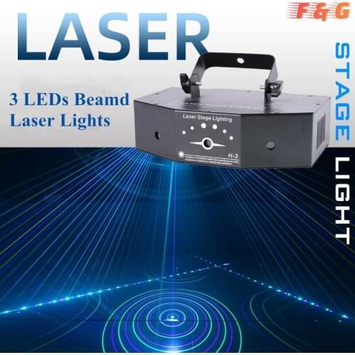 New Music Light 3 Eyes Laser Light 3 Eyes RGB Full Color Scan Pattern For DJ Laser Light For Disco KVT Party Show Nightclub