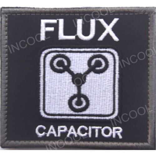 Embroidery Patch Flux Capacitor Patches US Army Tactical Military Hook & Loop Patches Emblem Appliques Embroidered Badges