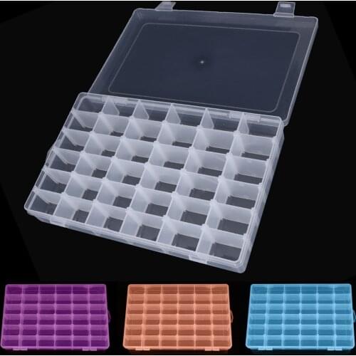 36 Grids Plastic Box Adjustable Compartment Jewelry Women Portable Earring Ring Case Home Medical Candy Organizer Boxes Dropship