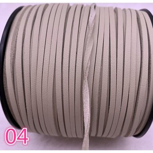 NEW 5yards/lot 3mm Flat Faux Suede Braided Cord Korean Velvet Leather Handmade Beading Bracelet Jewelry String #04